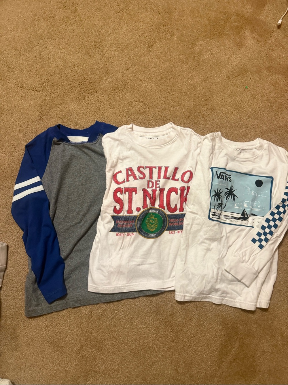 Bundle of 3 Boys Long Sleeve T-shirts